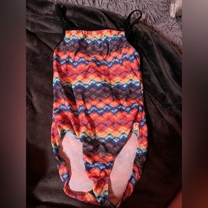 spaghetti strap gymnastics leotard